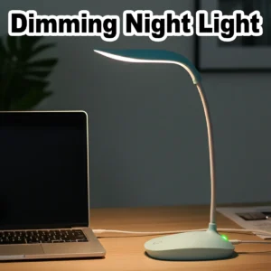 Table Lamp 3 Level Brightnes Desk Touch Control Rechargeable Dimmable Portable Led Study White Light Cordless Flexible Reading