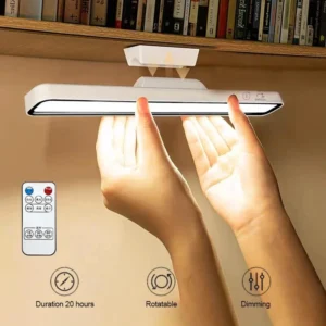 LED Desk Lamp USB Rechargeable Light Hanging Magnetic Table Lamps Remote Control Dimming Night Lights Reading Cabinet Wardrobe